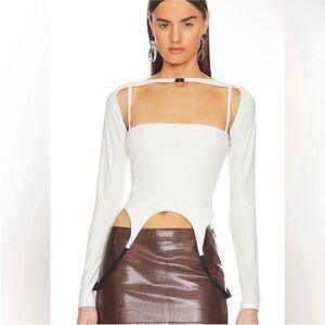 Miaou x Revolve NWT Phoenix Top Crème Size Large